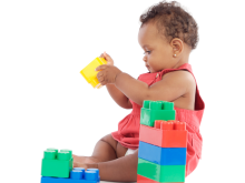 Baby with blocks