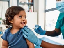 Child getting injection