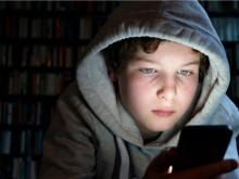 Child on phone